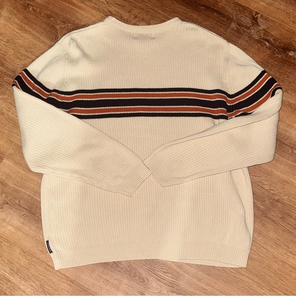 VTG Y2K American Eagle Outfitters Men's L Striped Knit Sweater Ribbed Pullover - Picture 8 of 13